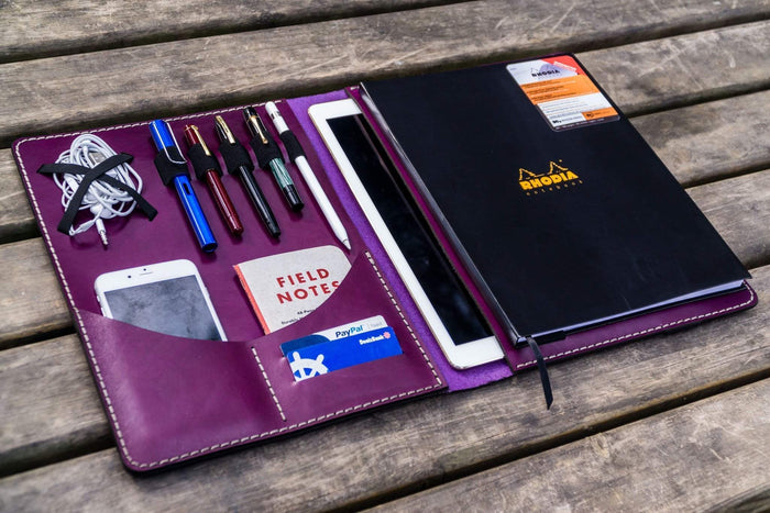 Leuchtturm1917 A4 - A4+ Leather Cover Portfolio - Purple