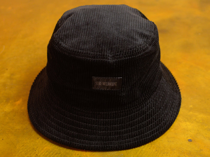 Little Lonsdale St. Cord Bucket Hat - Black