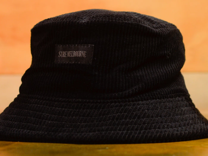 Little Lonsdale St. Cord Bucket Hat - Black