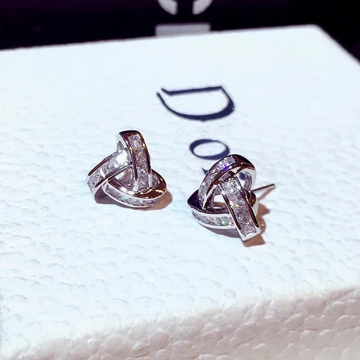 Wedding Jewelry - Cubic Zirconia Necklace and Earrings Set - Available in Silver, Gold and Rose Gold