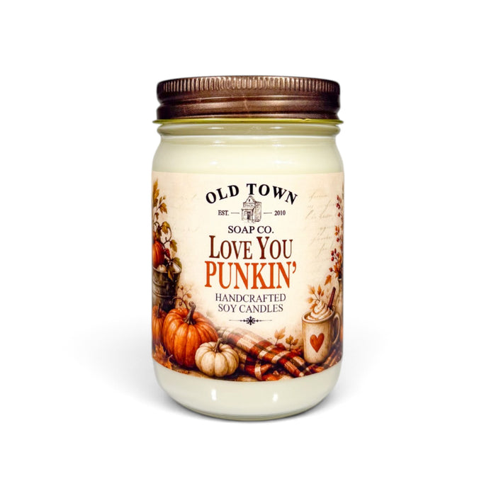 Love You Punkin' 12oz. Candle - Old Town Soap Co.
