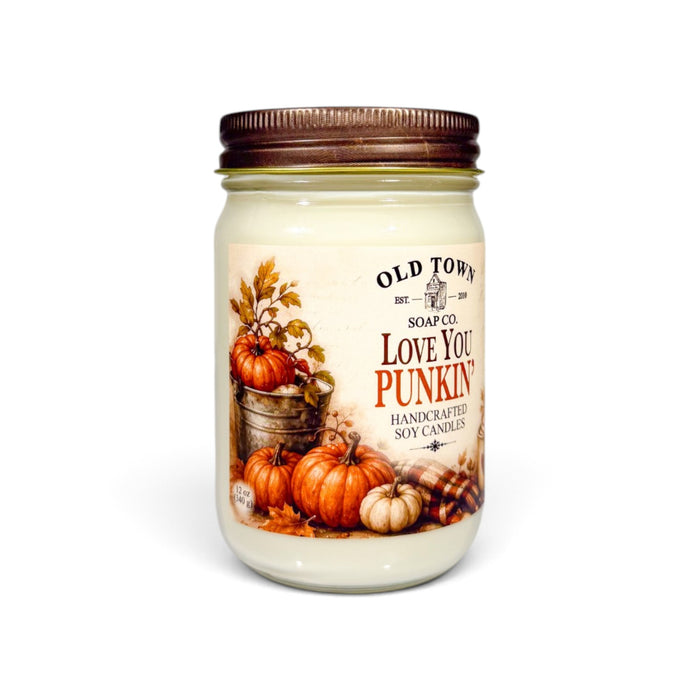 Love You Punkin' 12oz. Candle - Old Town Soap Co.