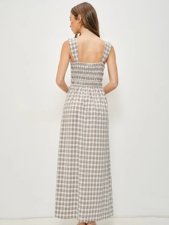 Mabel Plaid Maxi Dress