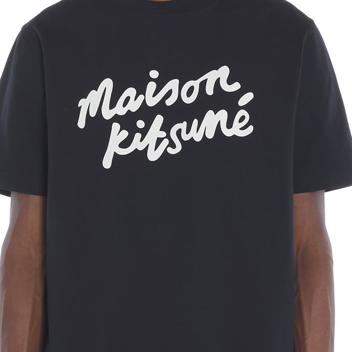 Maison Kitsune Handwriting Comfort Tee Shirt Black / White