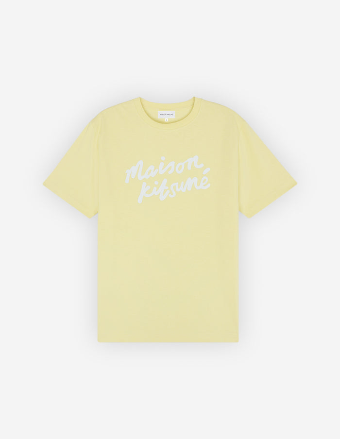 Maison Kitsune Handwriting Comfort Tee Shirt Chalk Yellow