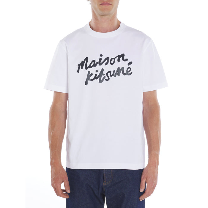Maison Kitsune Handwriting Comfort Tee Shirt White / Black