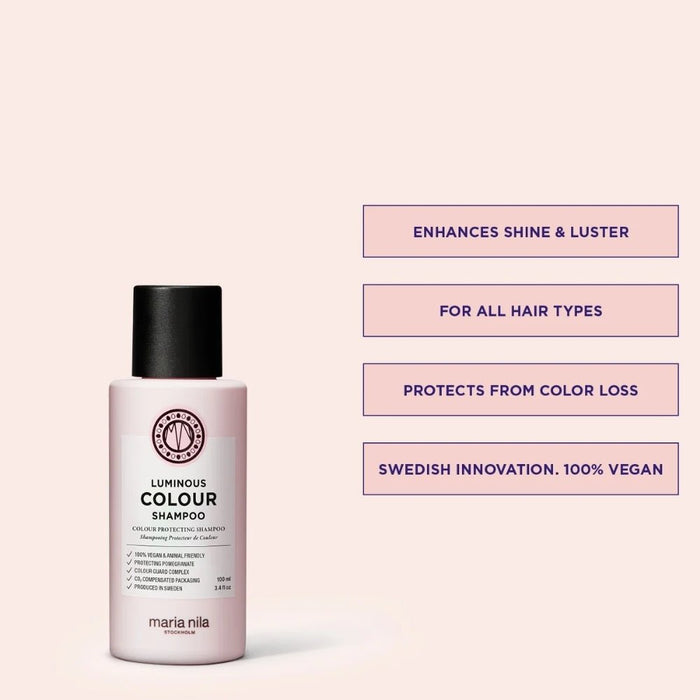Maria Nila Luminous Colour Travel Size Shampoo 100ml - Beauty Tribe