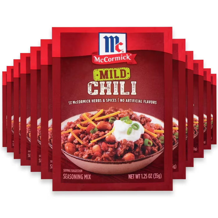 McCormick Mild Chili Seasoning Mix, 1.25 oz - 24 Pack