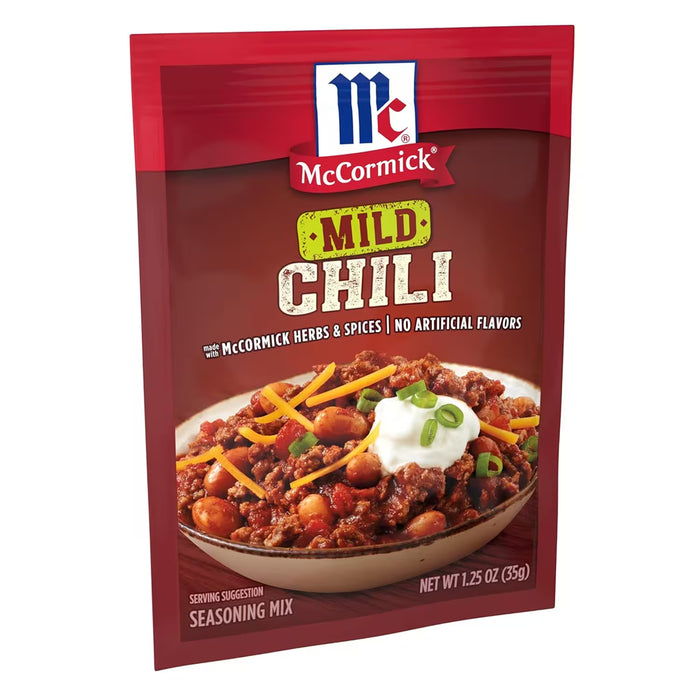 McCormick Mild Chili Seasoning Mix, 1.25 oz - 24 Pack
