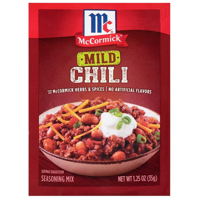 McCormick Mild Chili Seasoning Mix, 1.25 oz - 24 Pack