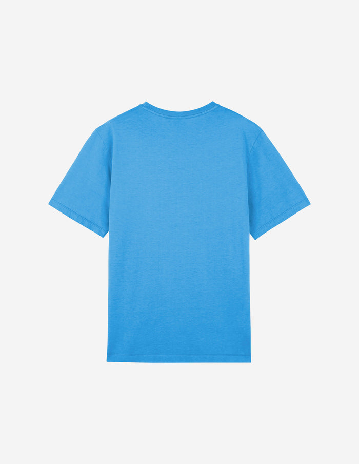 Men's Fox Head Patch Regular Tee Shirt Enamel Blue