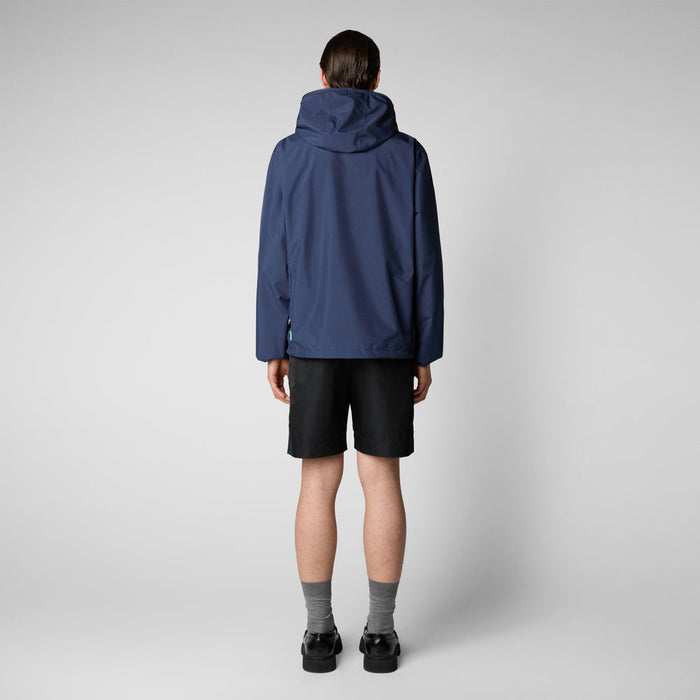 Men's Zayn Hooded Rain Jacket In Navy Blue