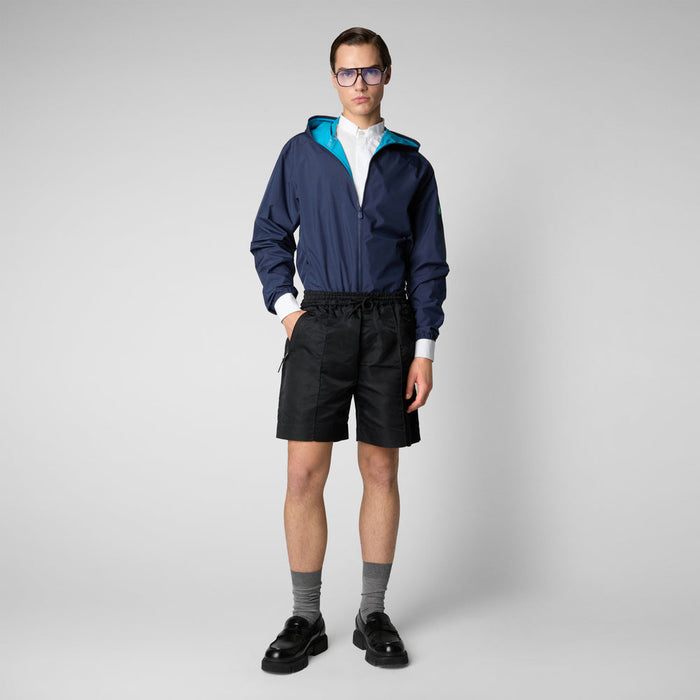 Men's Zayn Hooded Rain Jacket In Navy Blue