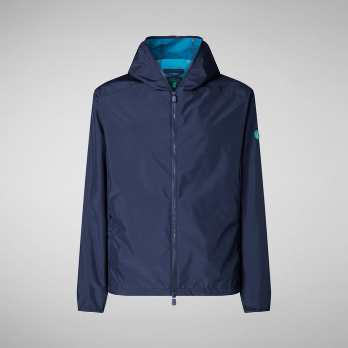 Men's Zayn Hooded Rain Jacket In Navy Blue