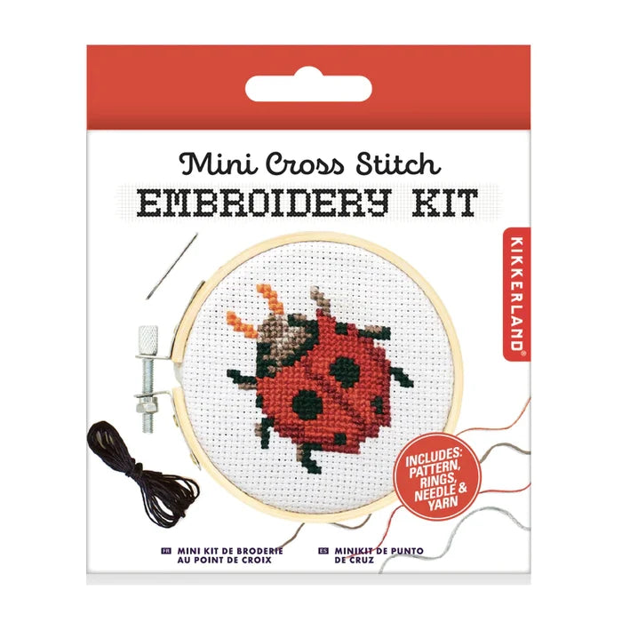 Mini Cross Stitch Embroidery Kit Lady Bug
