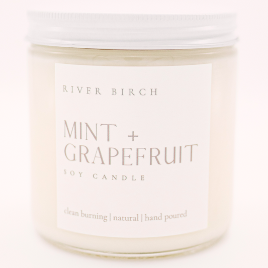 Mint + Grapefruit - 16 oz Clear Jar