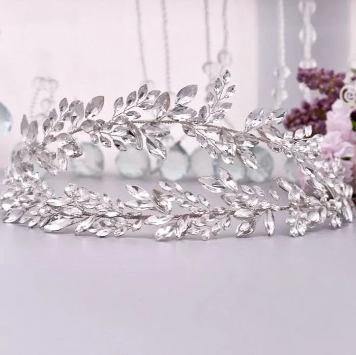 Wedding Hair Accessories - Silver Crystal Bridal Headband