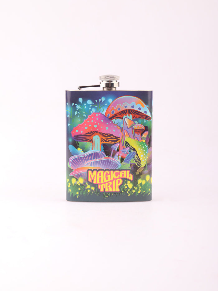 Mushroom Metal Flask 8oz | One Colour-Image 2