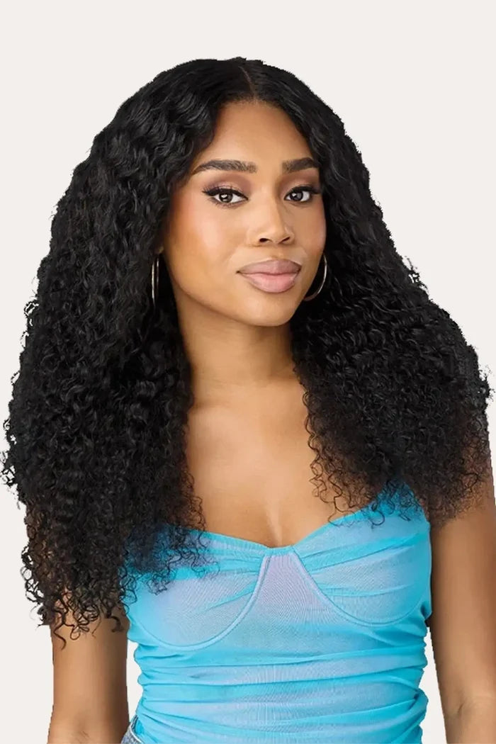 OUTRE SUGAR PUNCH 13X5 GLUELESS LACE FRONTAL WIG - WET&WAVY DEEP CURL 22" OUTRE