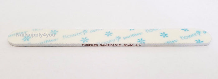Pack of 20 Flowery Purifiles Disinfectable  REGULAR Nail File - Choose Your Grit