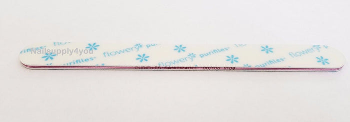 Pack of 20 Flowery Purifiles Disinfectable  REGULAR Nail File - Choose Your Grit