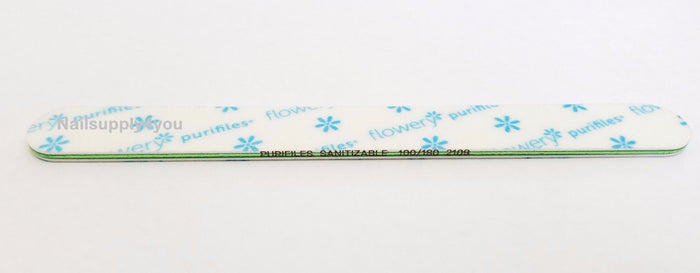 Pack of 20 Flowery Purifiles Disinfectable  REGULAR Nail File - Choose Your Grit