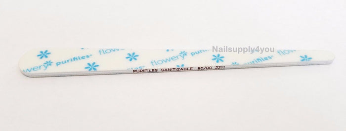 Pack of 20 Flowery Purifiles Disinfectable  TAPERED Nail File - Choose Your Grit