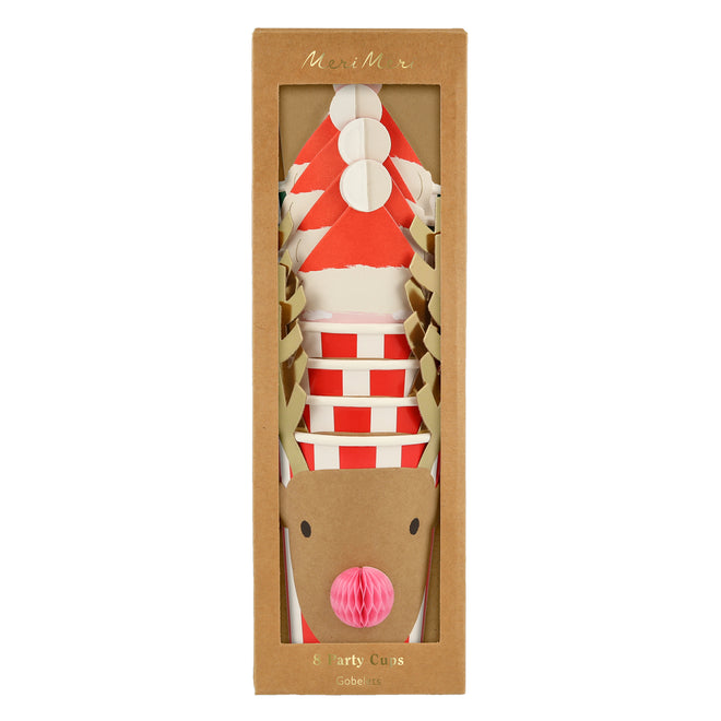 Meri Meri - Paper Cups - Christmas Honeycomb - Pack of 8