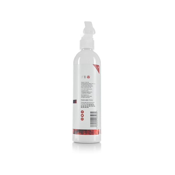 The back of a spray bottle of Stjarnagloss Parla on a white background.