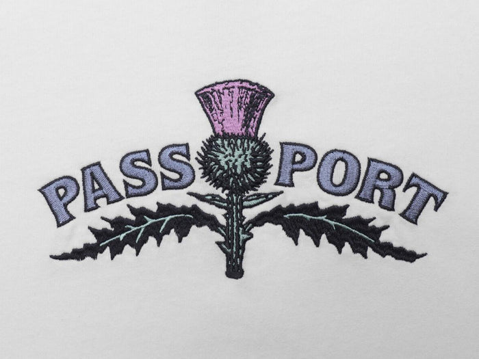 Pass-Port - Thistle Embroidery T-Shirt - White