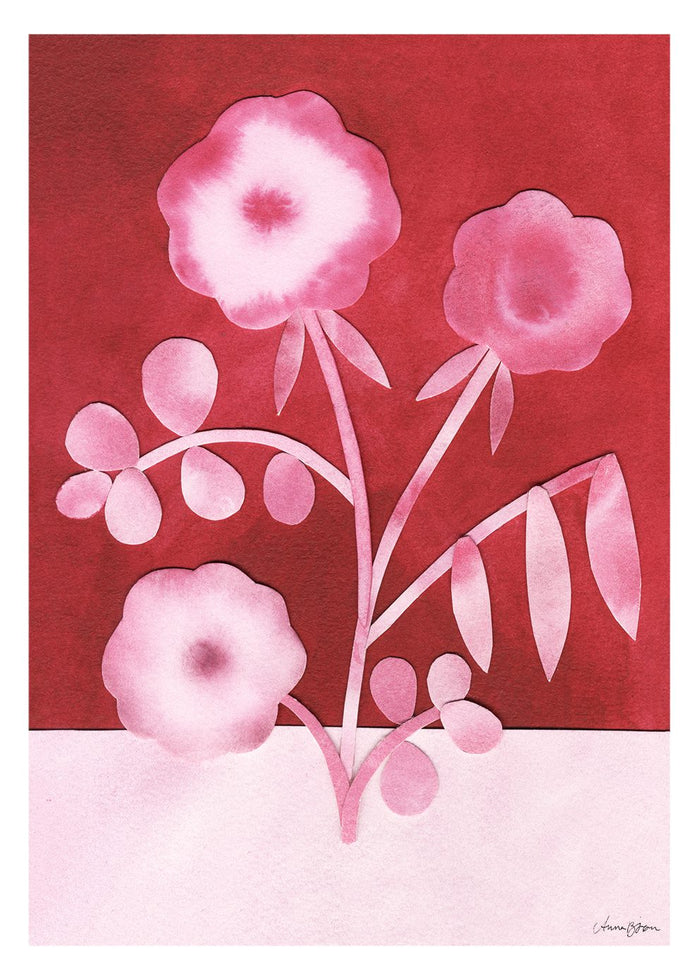 Pink Peas in Bloom by Anna Ravn Bjørn