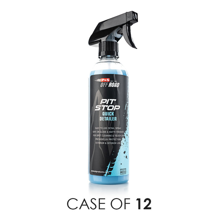 A spray bottle of P&S Pit Stop on a white background with the text 'Case of 12'.