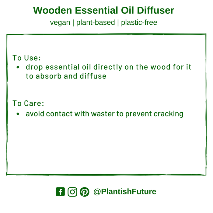Plantish - Wooden Essential Oil Diffuser for Car / Incense Holder