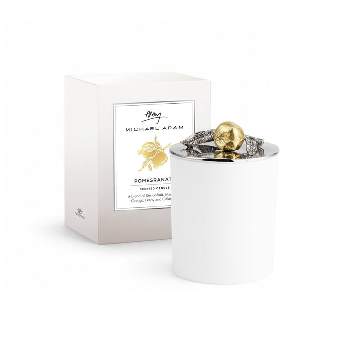 Michael Aram Pomegranate Silver & Gold Single Wick Scented Candle