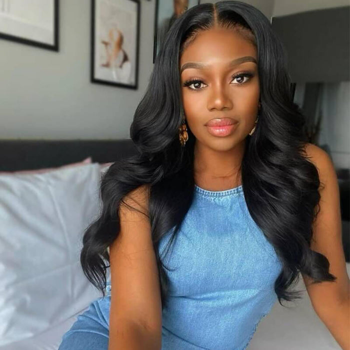 no sew in no gel body wave v part human hair wigs