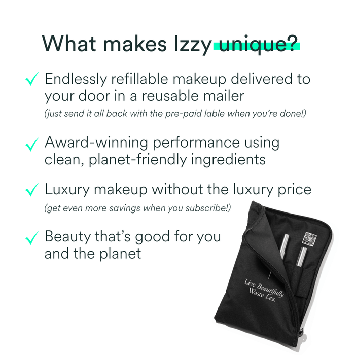 Izzy Zero Waste Beauty Recyclable Brow Gel- 4 Colors, Zero Waste, Vegan, Carbon-Neutral
