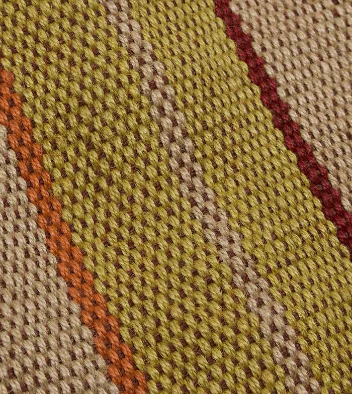 Red, Orange and Yellow Maison Bengal Extra Large Jute Poresh Tote Bag