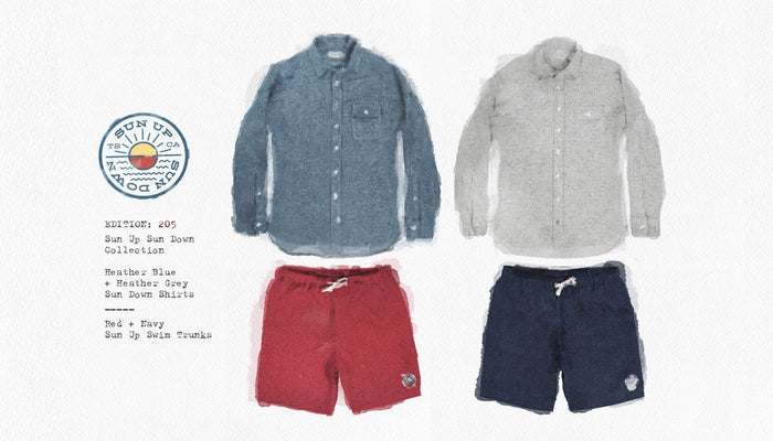 Red Sun Up Swim Trunk