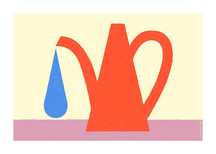 Red Watering Can by Amélie Lehoux
