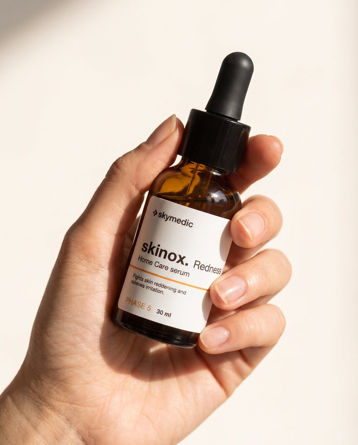 Redness Serum — in use