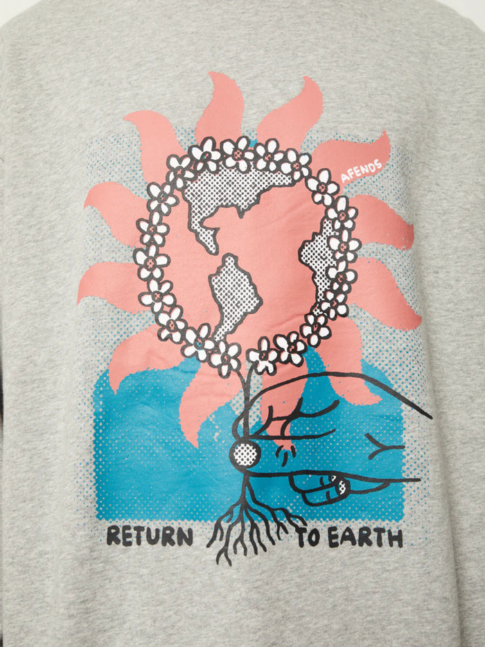 Return To Earth - Recycled Crew Neck Jumper | Shadow Grey Marle-Image 2