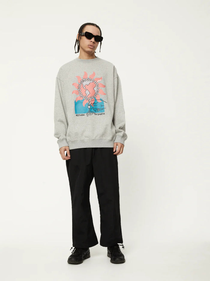 Return To Earth - Recycled Crew Neck Jumper | Shadow Grey Marle-Image 5