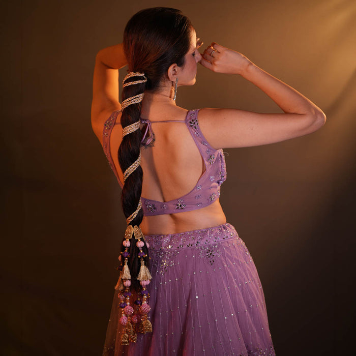 Decorative multicolour parandi designed to add volume, texture and charm to braids
