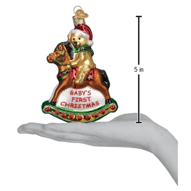 Rocking Horse Teddy Ornament