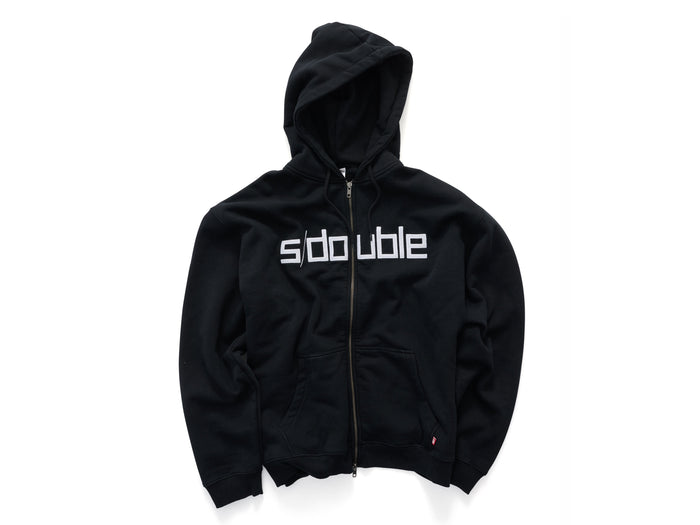 S-Double - Block Zip Hooded Fleece - Black