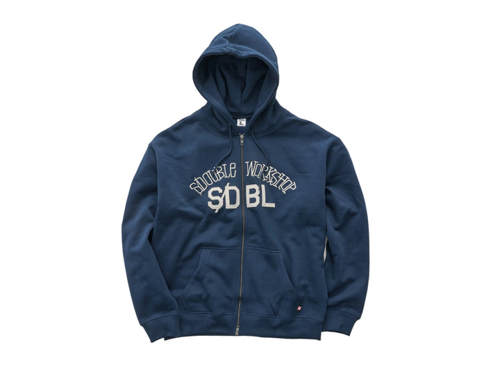 S-Double - Chuck Fleece Zip Thru Hooded Fleece - Navy