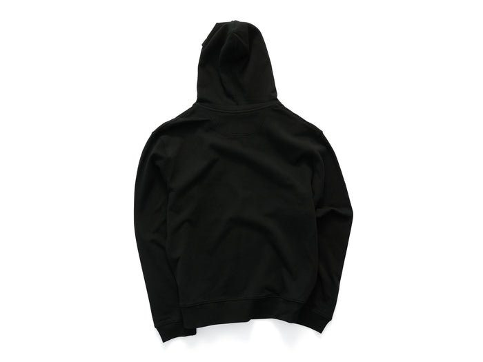 S-Double - Cursive Terry Zip Hoodie - Black