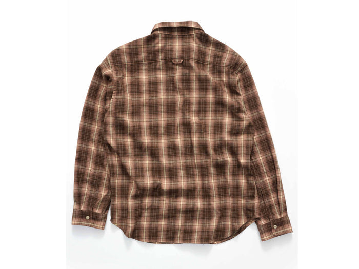 S-Double - Dover Flannel Long Sleeve Shirt - Mocha