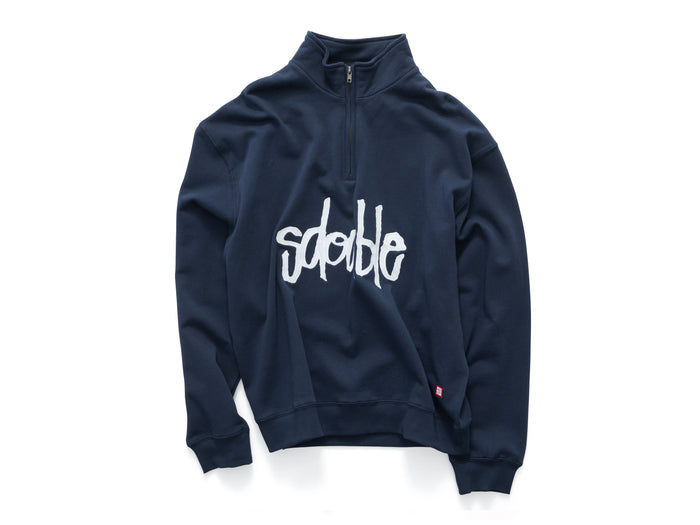 S-Double - Marker Terry Quarter Zip - Navy