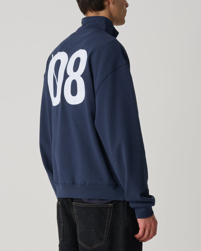 S-Double - Marker Terry Quarter Zip - Navy